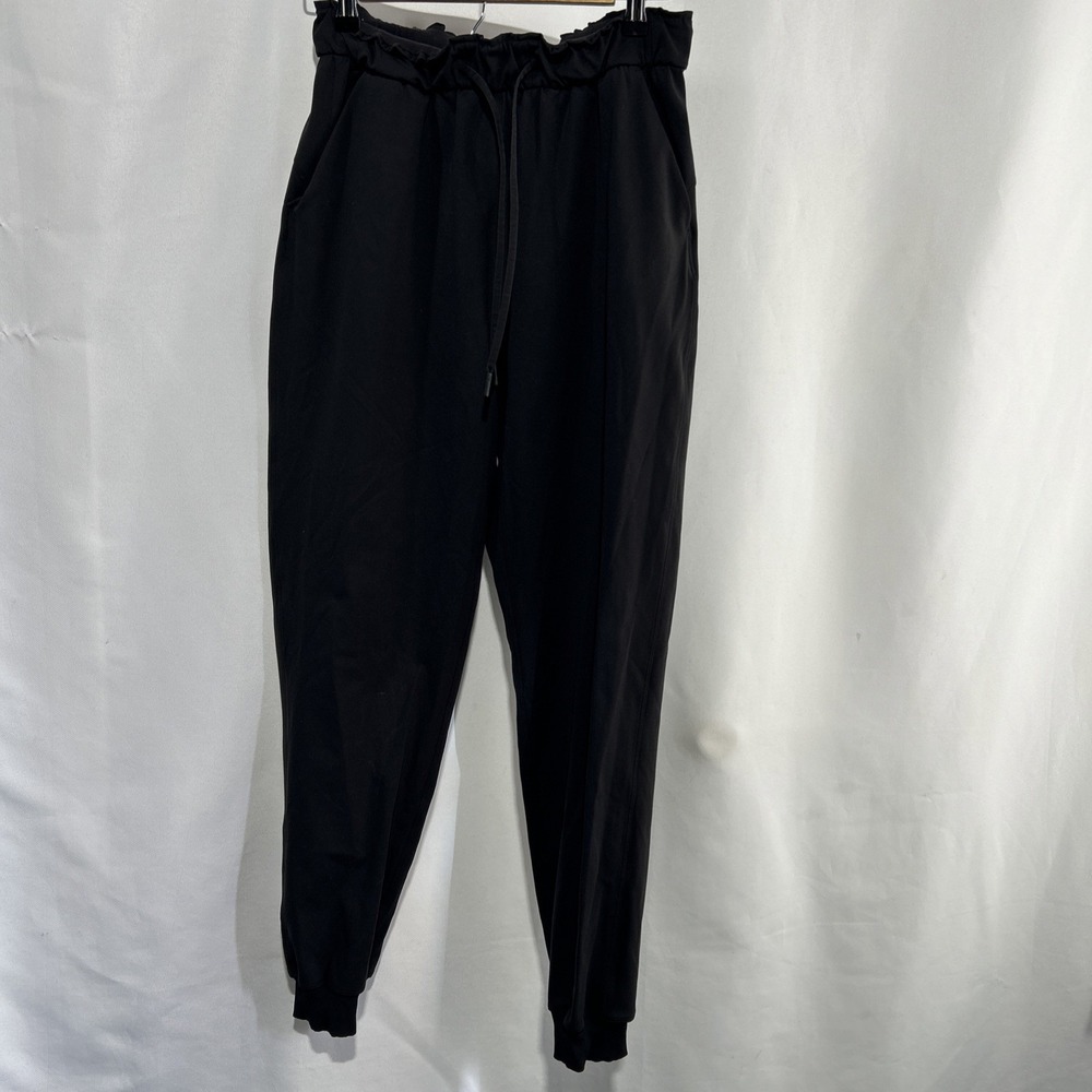 Lululemon Stretch High Rise Jogger Pants Women's 6 Black Luxtreme LW5DQDS